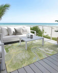 LOOMLAN Rugs Selene Green Washable Indoor-Outdoor Rug