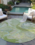 LOOMLAN Rugs Selene Green Washable Indoor-Outdoor Rug