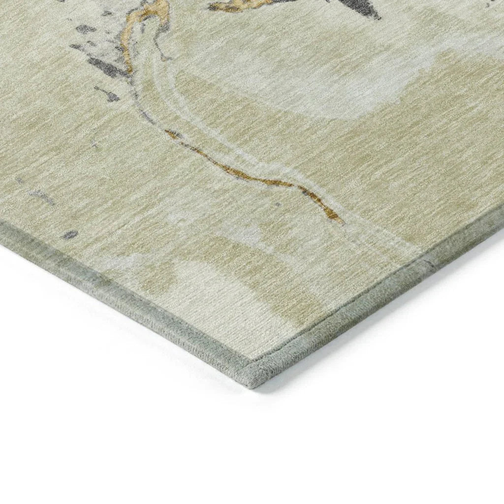 LOOMLAN Rugs Selene Ivory Washable Indoor-Outdoor Rug
