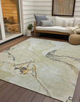 LOOMLAN Rugs Selene Ivory Washable Indoor-Outdoor Rug