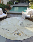 LOOMLAN Rugs Selene Ivory Washable Indoor-Outdoor Rug