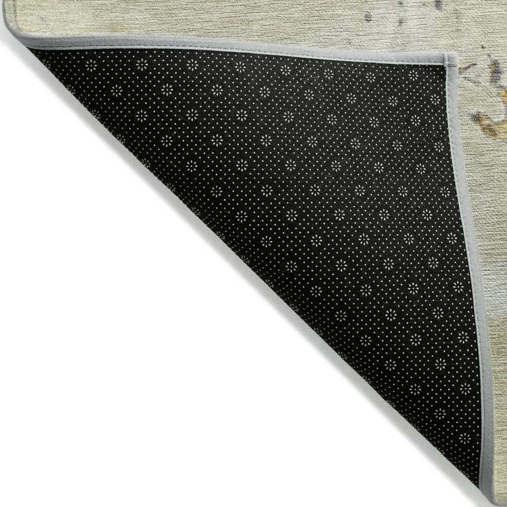 LOOMLAN Rugs Selene Ivory Washable Indoor-Outdoor Rug