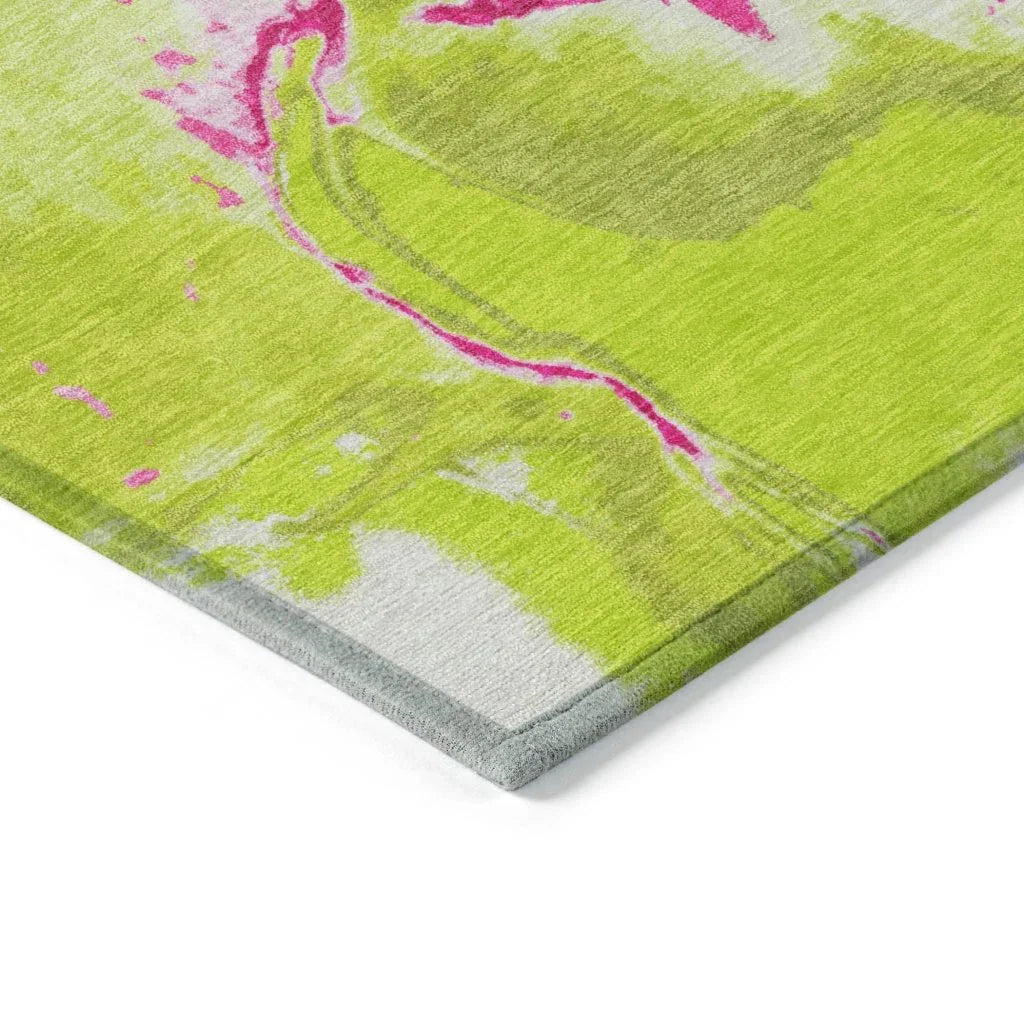 LOOMLAN Rugs Selene Lime Washable Indoor-Outdoor Rug