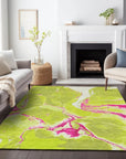 LOOMLAN Rugs Selene Lime Washable Indoor-Outdoor Rug