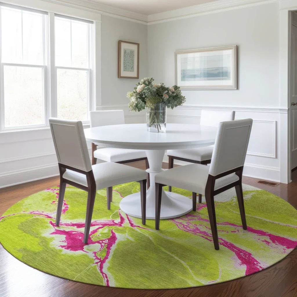 LOOMLAN Rugs Selene Lime Washable Indoor-Outdoor Rug