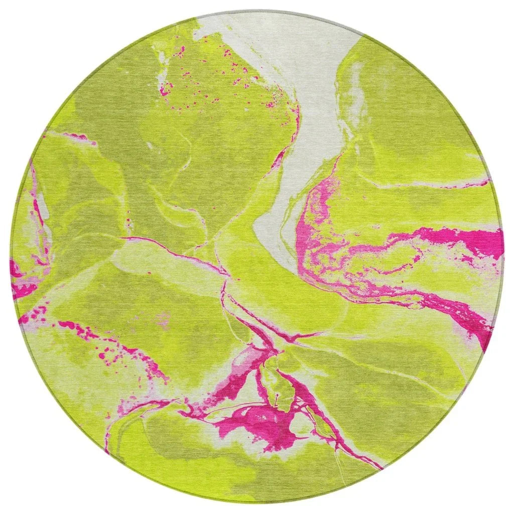 LOOMLAN Rugs Selene Lime Washable Indoor-Outdoor Rug