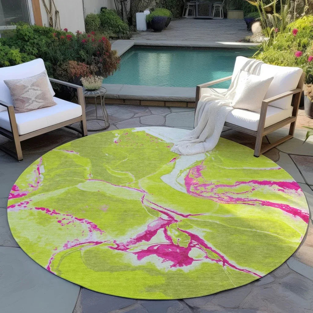 LOOMLAN Rugs Selene Lime Washable Indoor-Outdoor Rug