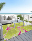 LOOMLAN Rugs Selene Lime Washable Indoor-Outdoor Rug