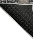 LOOMLAN Rugs Selma Black Washable Indoor-Outdoor Rug