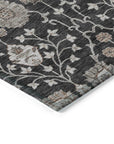 LOOMLAN Rugs Selma Black Washable Indoor-Outdoor Rug