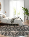 LOOMLAN Rugs Selma Black Washable Indoor-Outdoor Rug