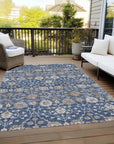 LOOMLAN Rugs Selma Blue Washable Indoor-Outdoor Rug