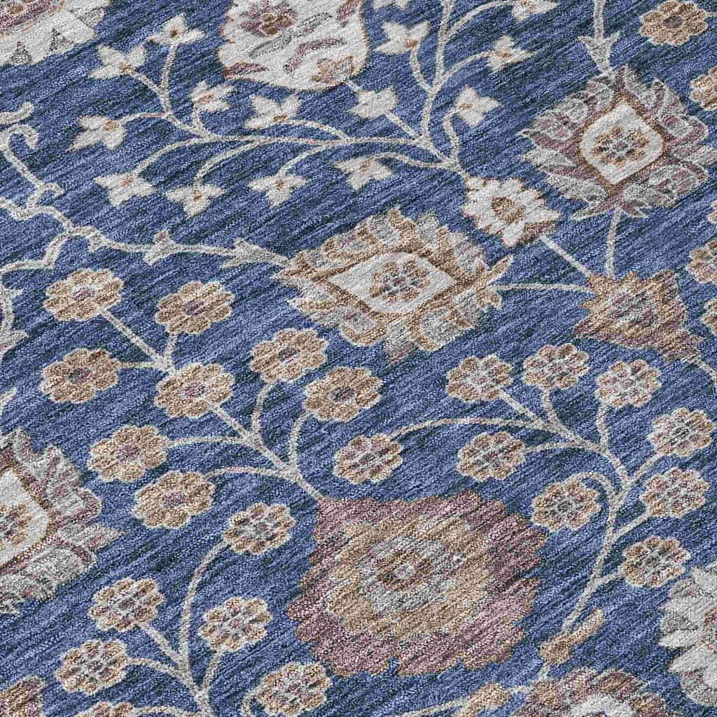 LOOMLAN Rugs Selma Blue Washable Indoor-Outdoor Rug