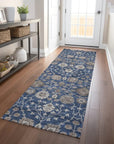LOOMLAN Rugs Selma Blue Washable Indoor-Outdoor Rug