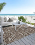 LOOMLAN Rugs Selma Brown Washable Indoor-Outdoor Rug