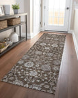 LOOMLAN Rugs Selma Brown Washable Indoor-Outdoor Rug