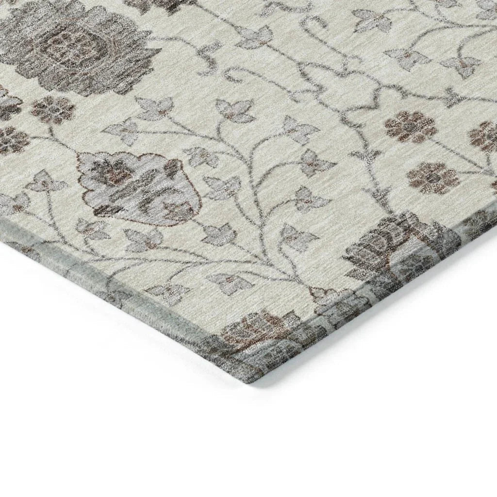 LOOMLAN Rugs Selma Ivory Washable Indoor-Outdoor Rug