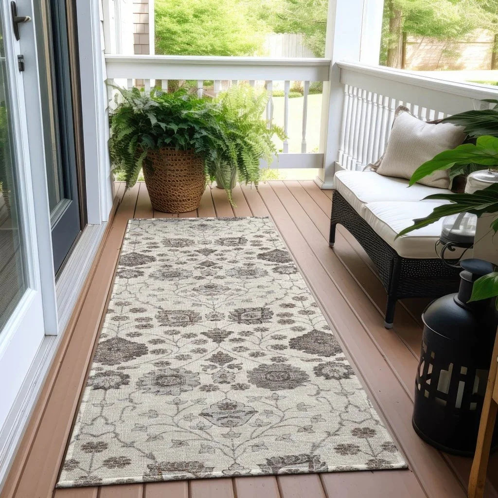 LOOMLAN Rugs Selma Ivory Washable Indoor-Outdoor Rug