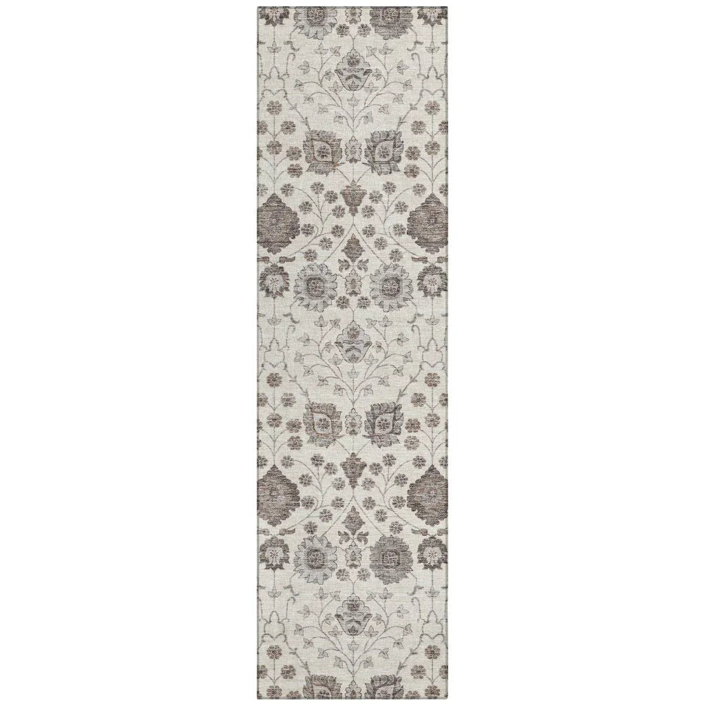 LOOMLAN Rugs Selma Ivory Washable Indoor-Outdoor Rug