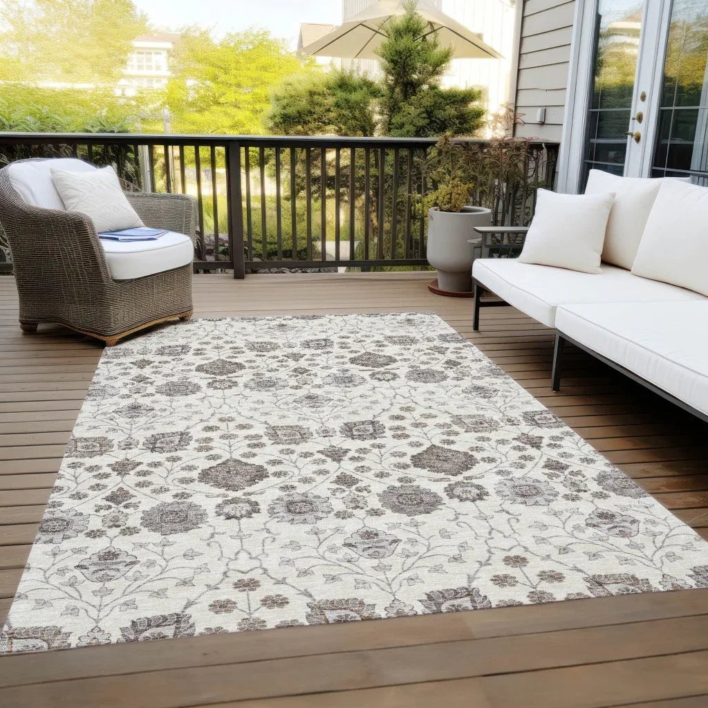 LOOMLAN Rugs Selma Ivory Washable Indoor-Outdoor Rug