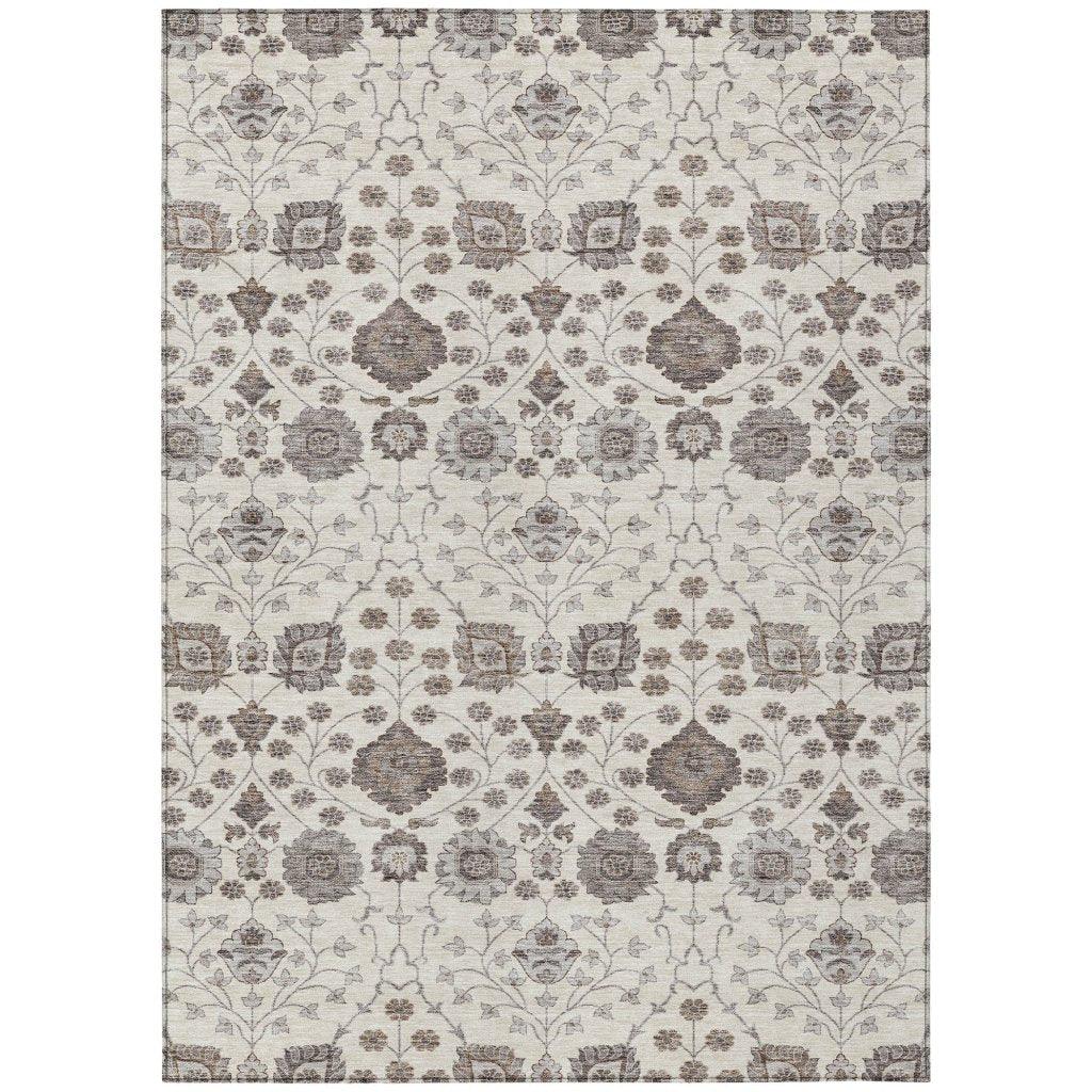 LOOMLAN Rugs Selma Ivory Washable Indoor-Outdoor Rug