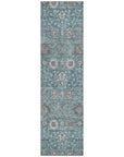 LOOMLAN Rugs Selma Teal Washable Indoor-Outdoor Rug