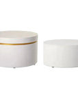 Serendipity Outdoor Ring Accent Table Set - White - LOOMLAN - Seasonal Living - Outdoor Side Tables