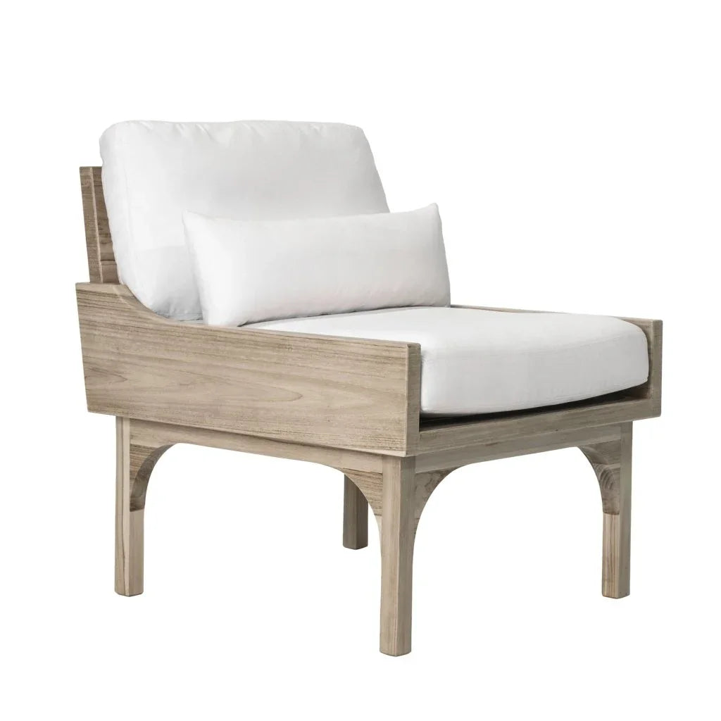 Serenique Sun Bleached Teak Patio Lounge Chair - LOOMLAN - Seasonal Living - Outdoor Lounge Chairs