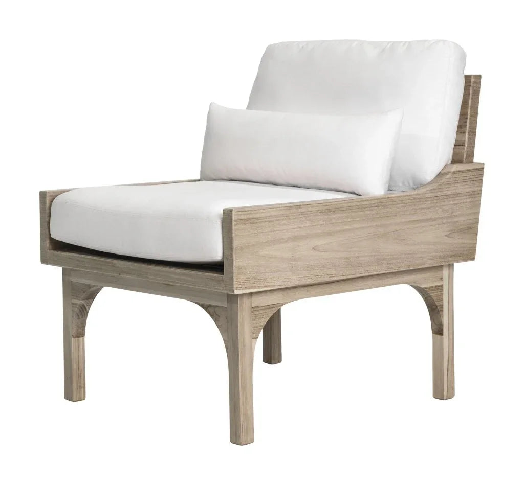 Serenique Sun Bleached Teak Patio Lounge Chair - LOOMLAN - Seasonal Living - Outdoor Lounge Chairs