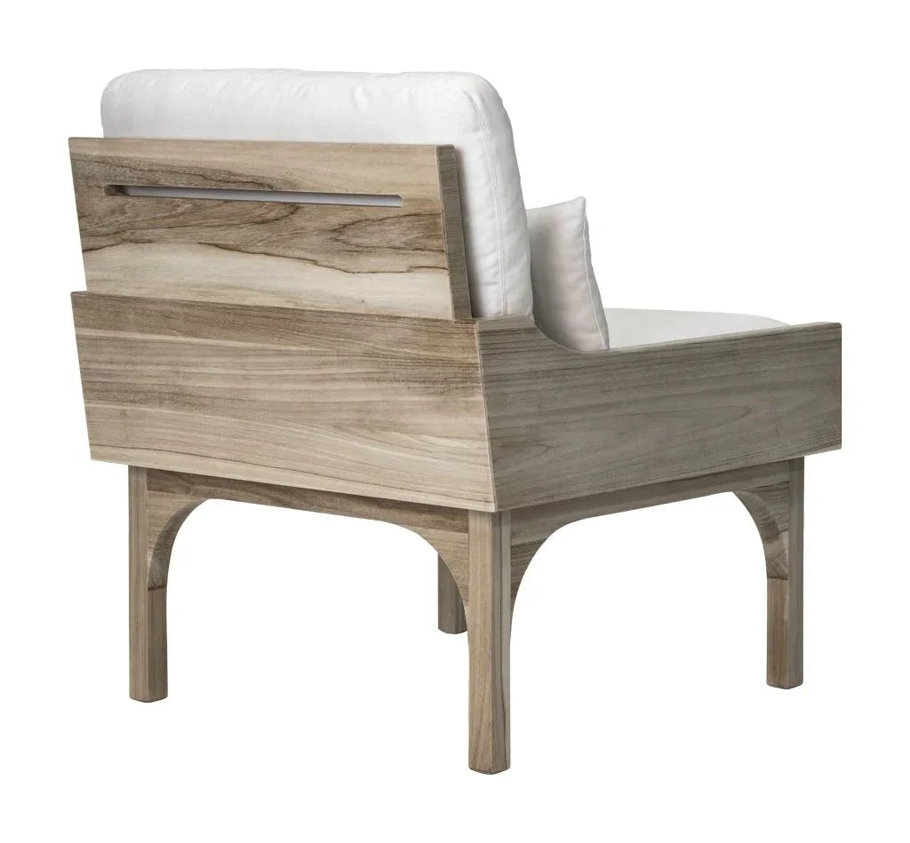 Serenique Sun Bleached Teak Patio Lounge Chair - LOOMLAN - Seasonal Living - Outdoor Lounge Chairs