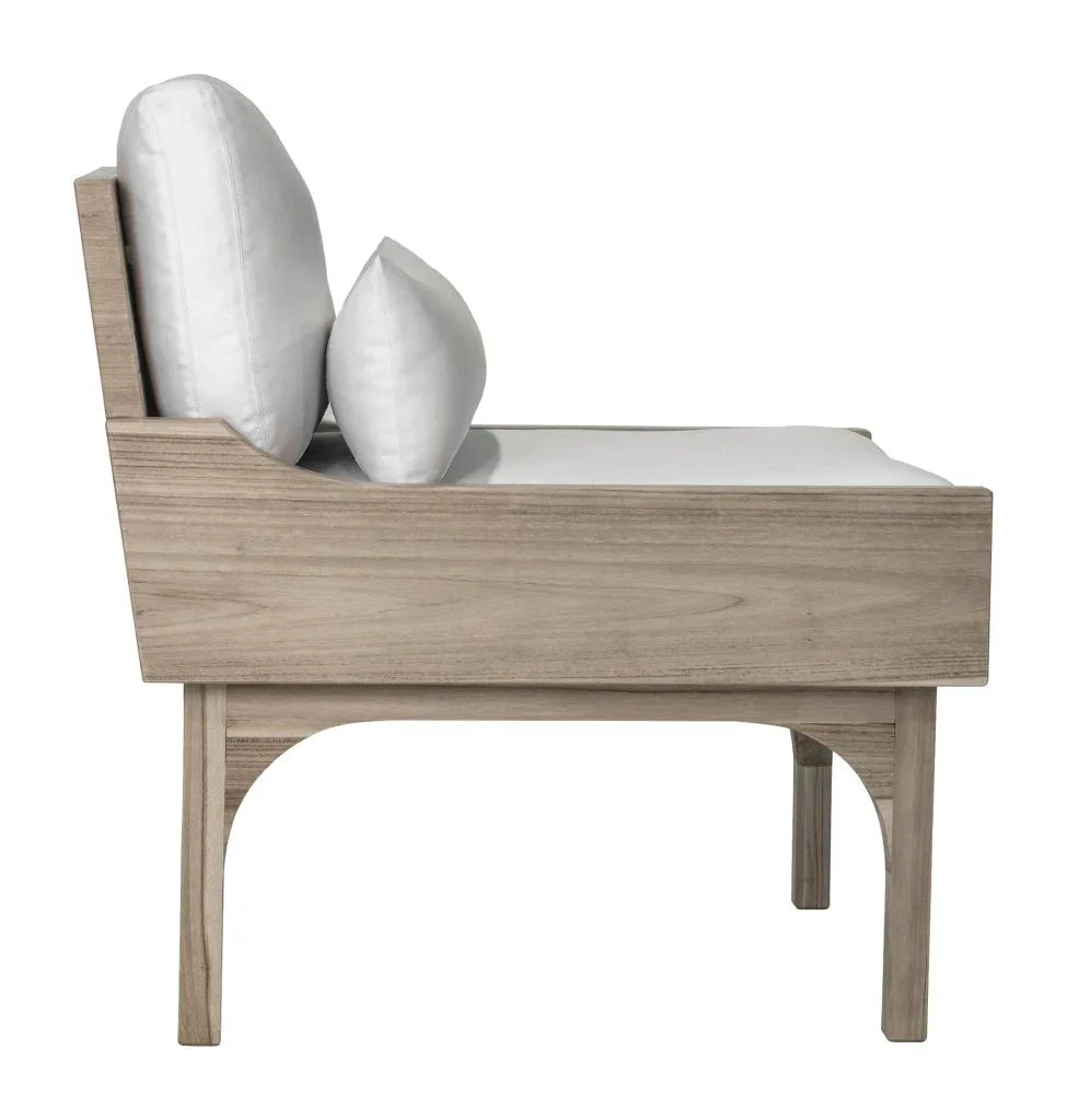 Serenique Sun Bleached Teak Patio Lounge Chair - LOOMLAN - Seasonal Living - Outdoor Lounge Chairs