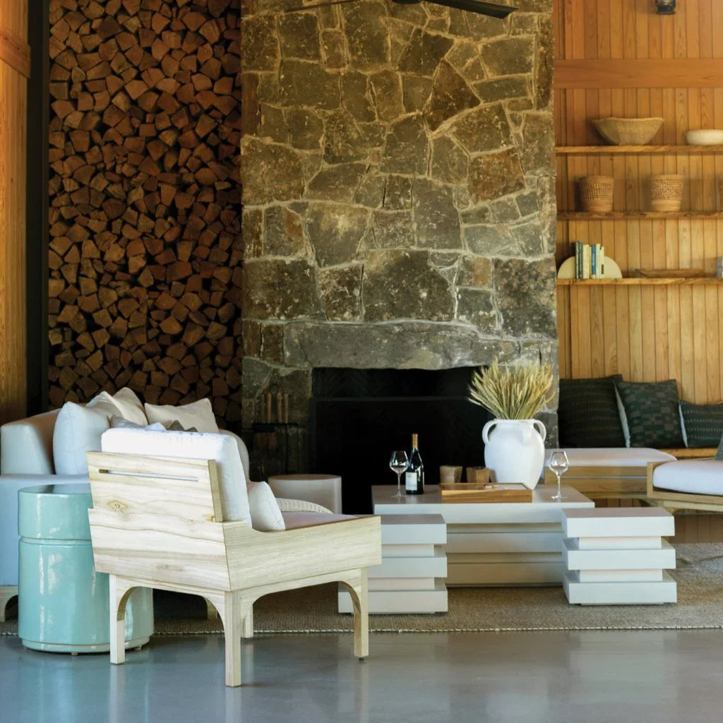 Serenique Sun Bleached Teak Patio Lounge Chair - LOOMLAN - Seasonal Living - Outdoor Lounge Chairs