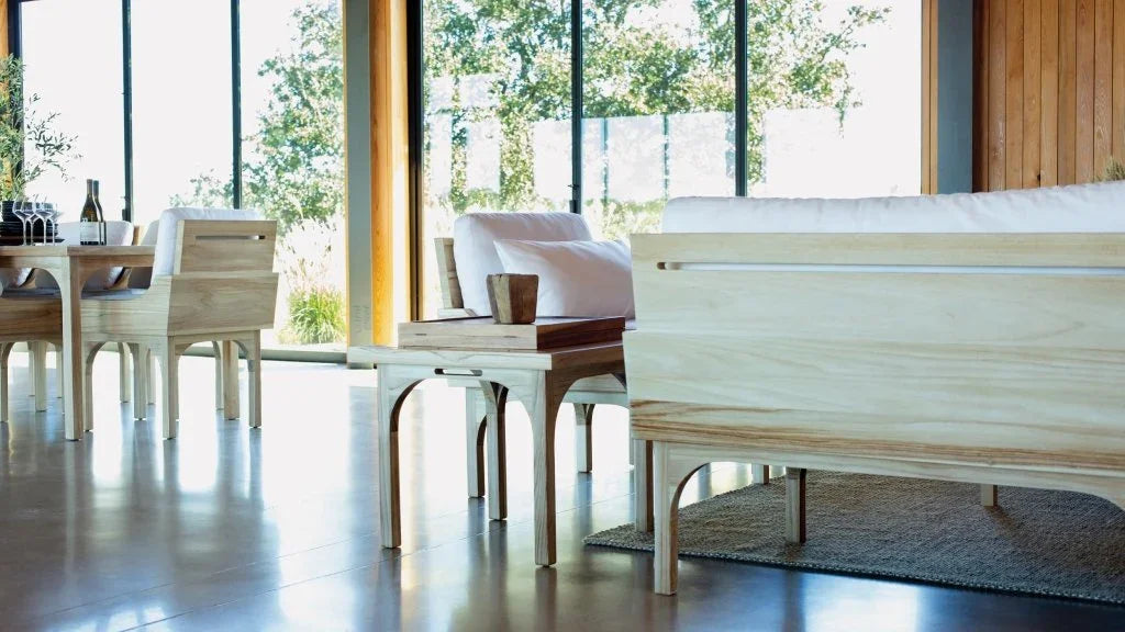 Seasonal Living Serenique Sun Bleached Teak Patio Side Table