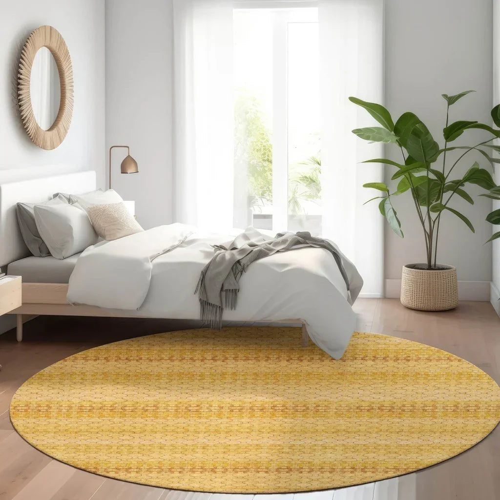 LOOMLAN Rugs Serenith Gold Washable Indoor-Outdoor Rug