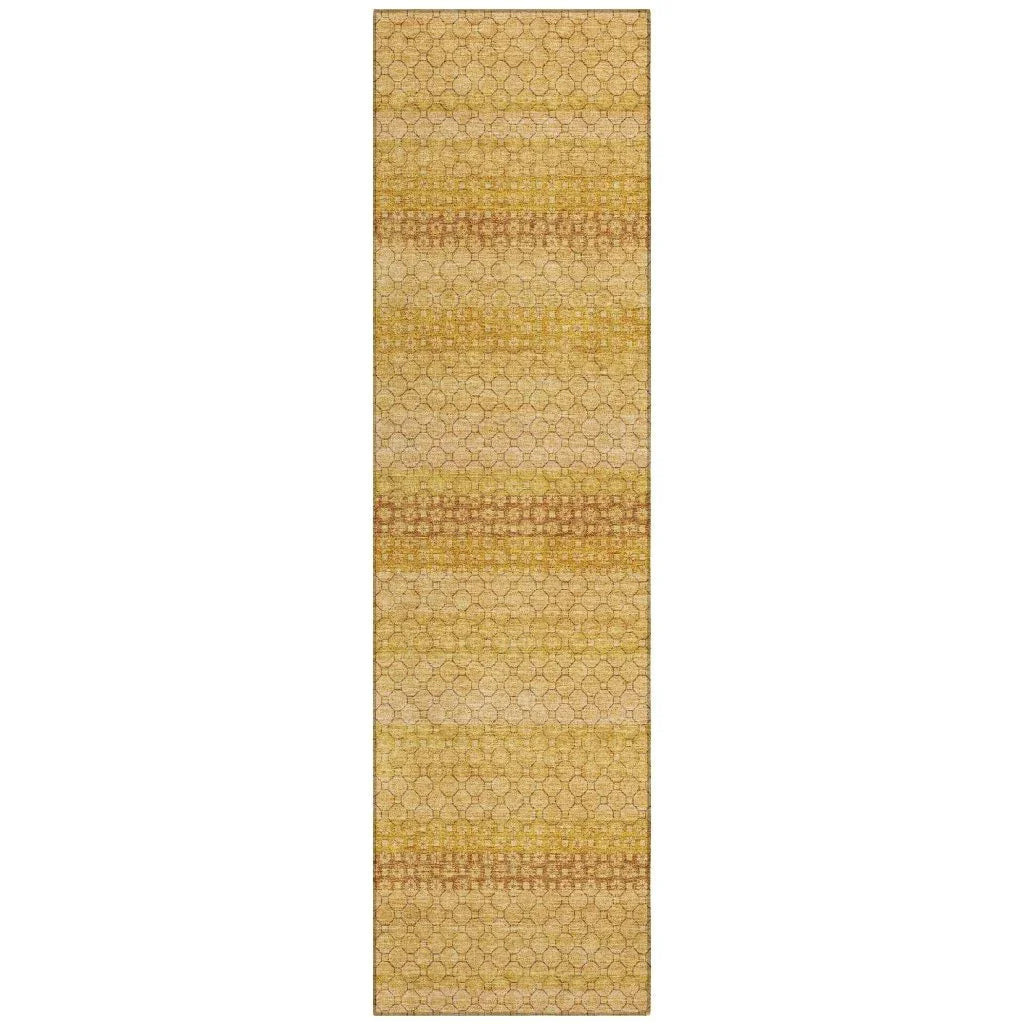 LOOMLAN Rugs Serenith Gold Washable Indoor-Outdoor Rug