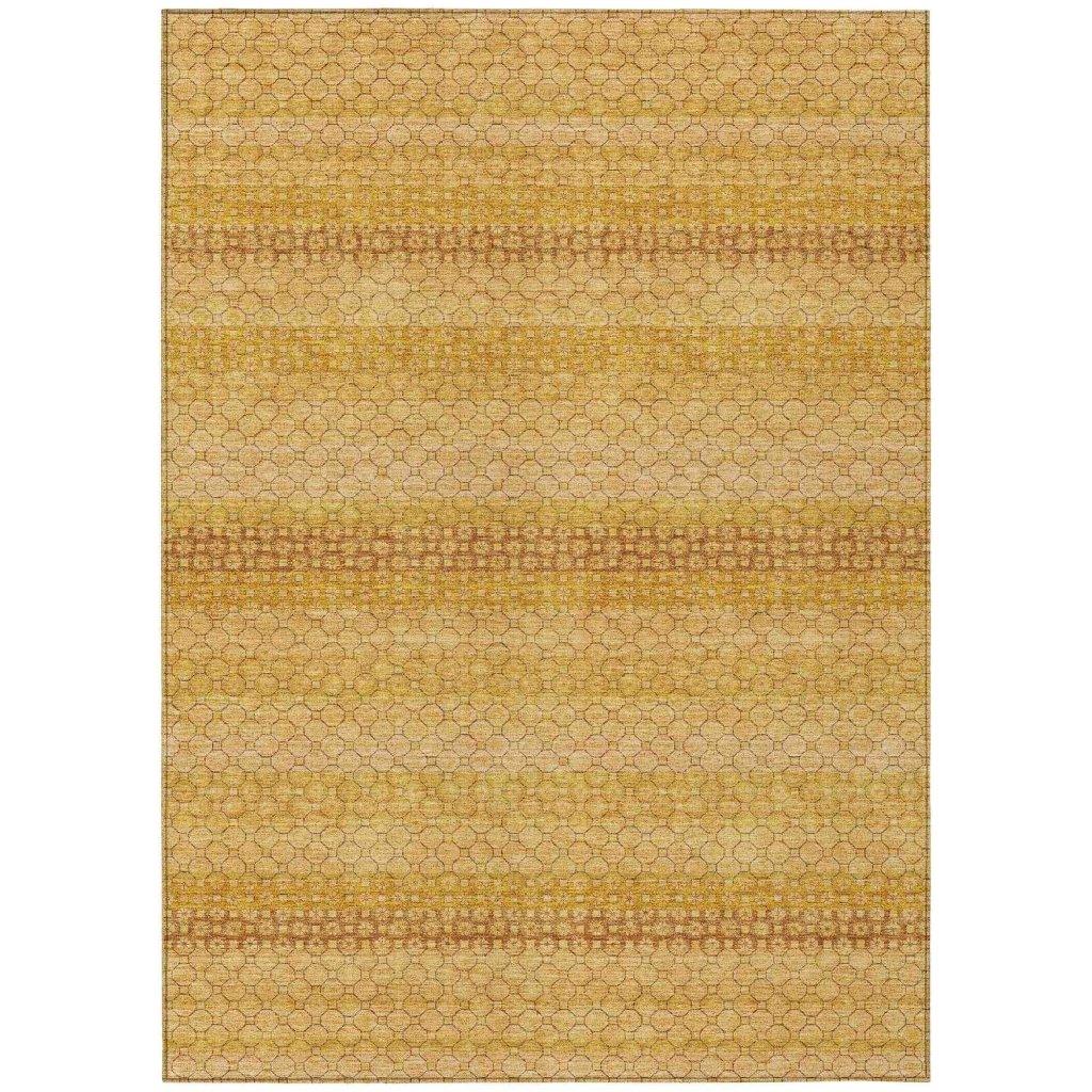 LOOMLAN Rugs Serenith Gold Washable Indoor-Outdoor Rug