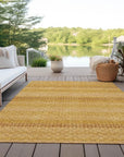LOOMLAN Rugs Serenith Gold Washable Indoor-Outdoor Rug