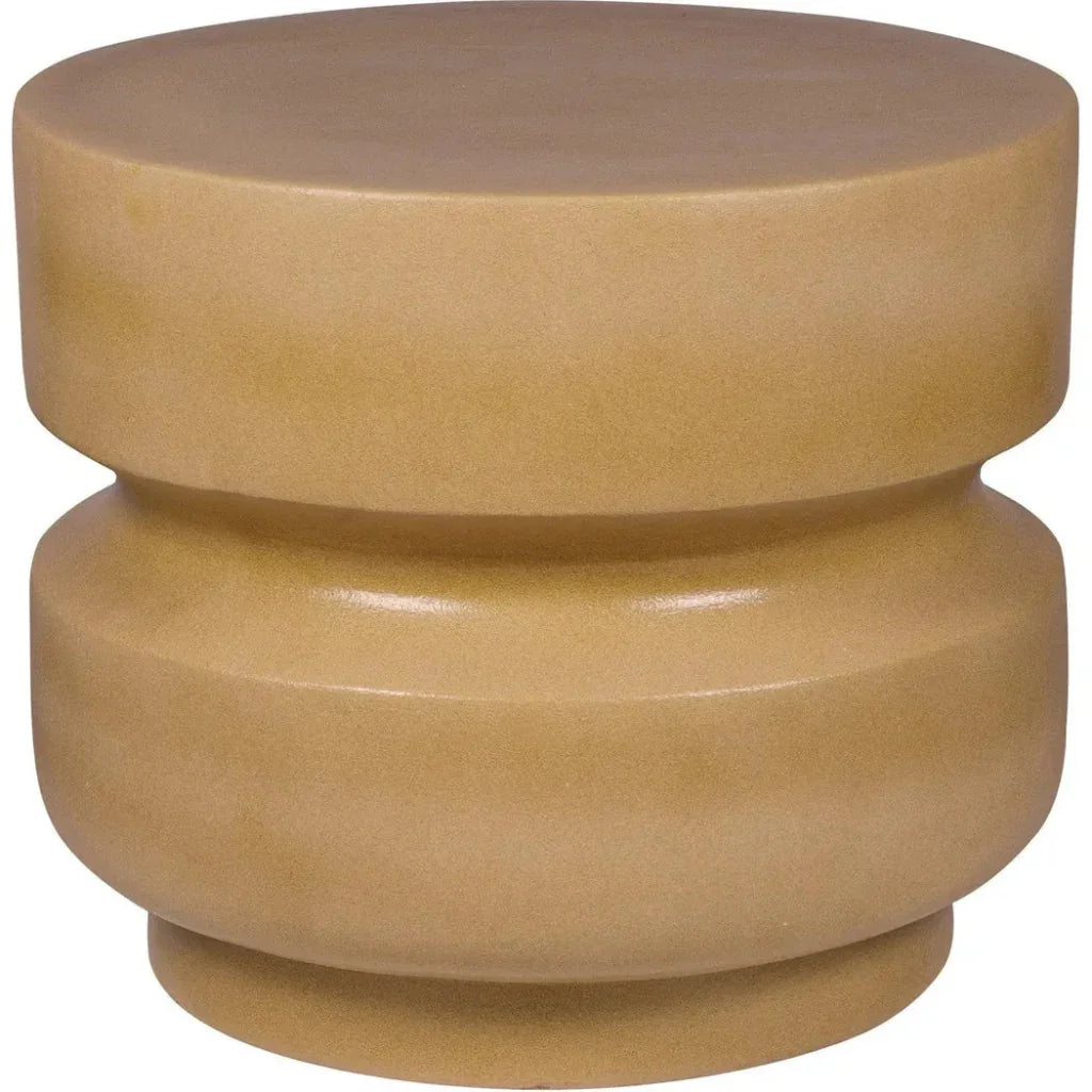 Serenity Ceramic Brown Outdoor Side Table - Medium - LOOMLAN - Seasonal Living - Garden Stools