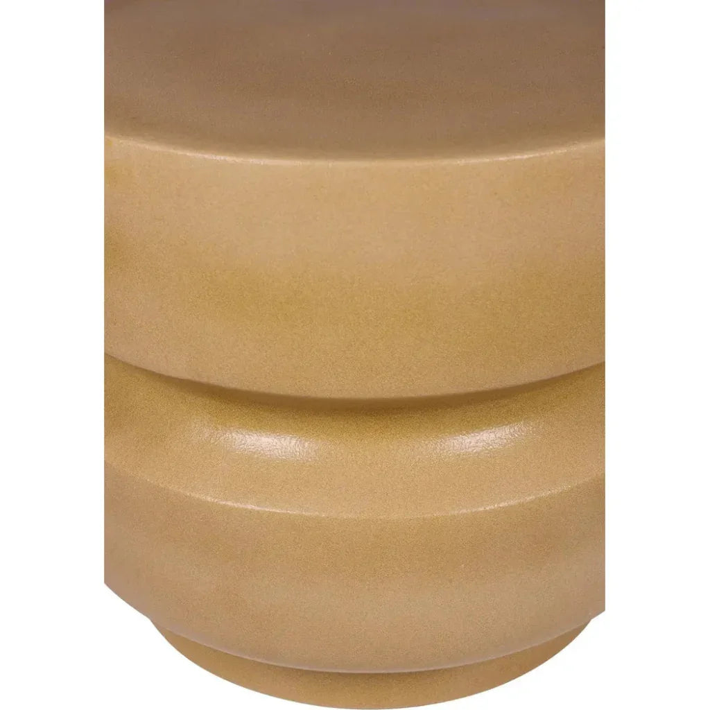 Serenity Ceramic Brown Outdoor Side Table - Medium - LOOMLAN - Seasonal Living - Garden Stools