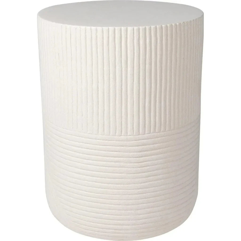 Serenity Side Table 14&quot; - White Outdoor Accent Table - LOOMLAN - Seasonal Living - Outdoor Side Tables