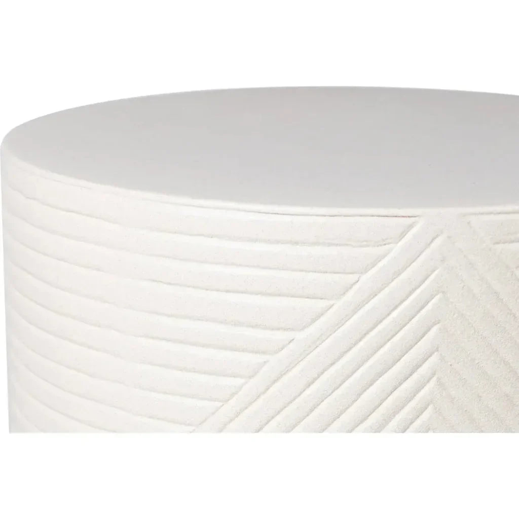 Serenity Side Table 14&quot; - White Outdoor Accent Table - LOOMLAN - Seasonal Living - Outdoor Side Tables