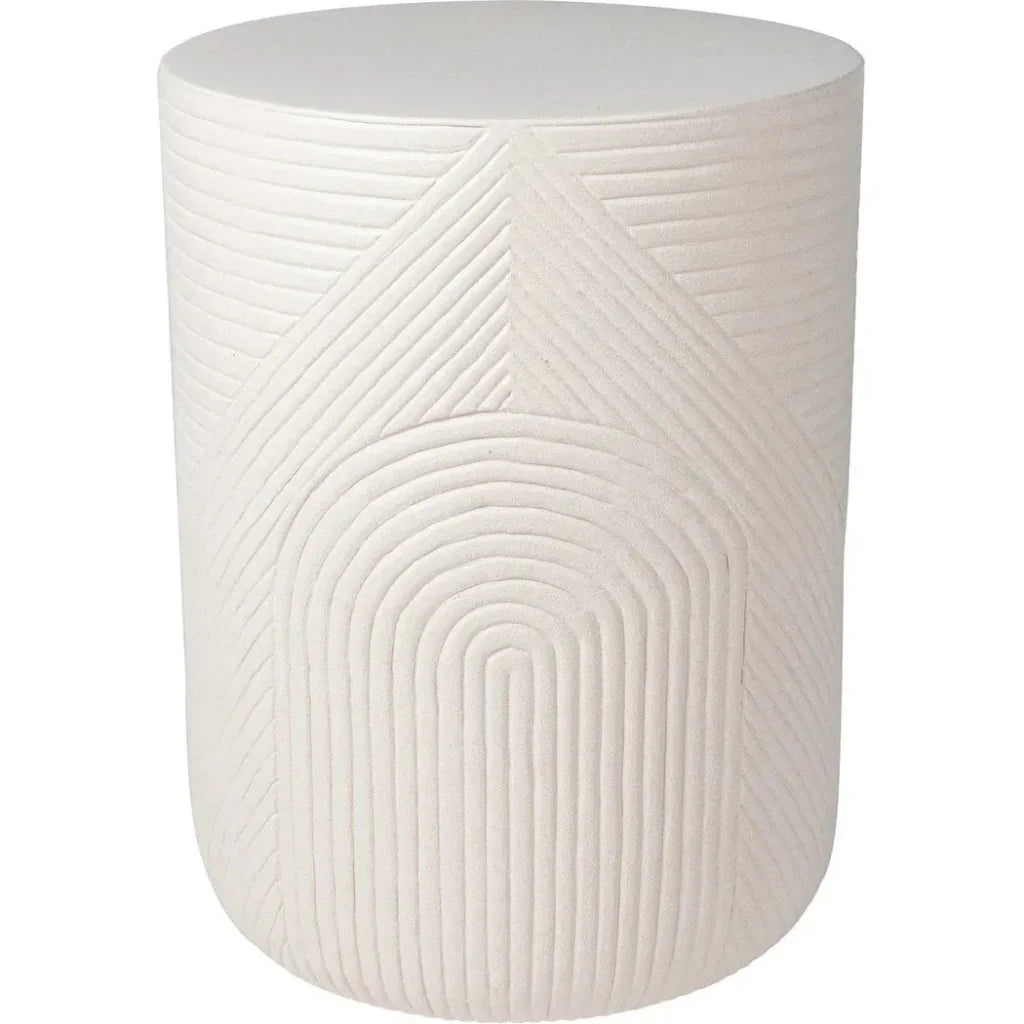 Serenity Side Table 14&quot; - White Outdoor Accent Table - LOOMLAN - Seasonal Living - Outdoor Side Tables
