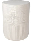 Serenity Side Table 14" - White Outdoor Accent Table - LOOMLAN - Seasonal Living - Outdoor Side Tables