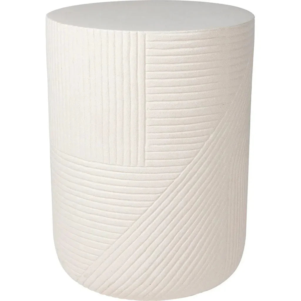 Serenity Side Table 14&quot; - White Outdoor Accent Table - LOOMLAN - Seasonal Living - Outdoor Side Tables