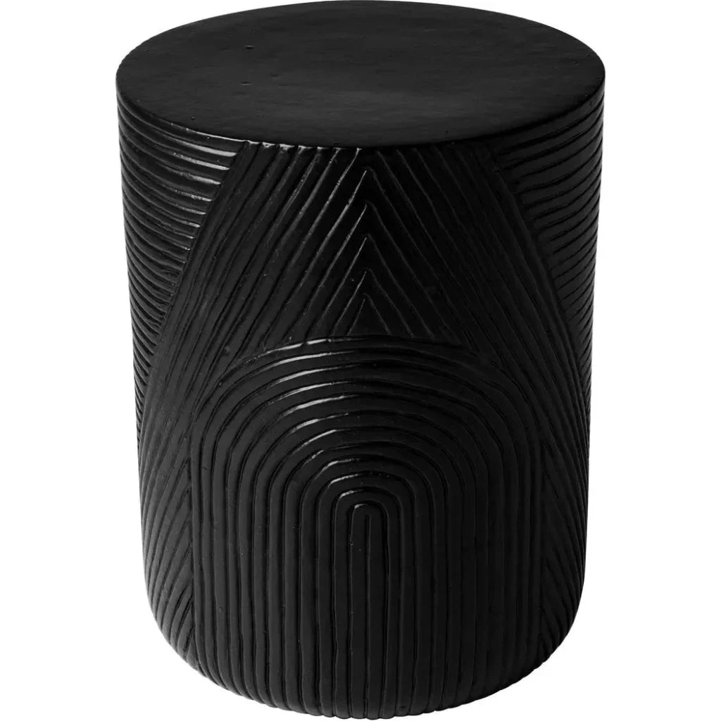 Serenity Side Table 16&quot; - Black Outdoor Accent Table - LOOMLAN - Seasonal Living - Outdoor Side Tables