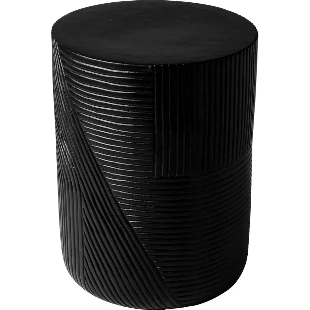 Serenity Side Table 16&quot; - Black Outdoor Accent Table - LOOMLAN - Seasonal Living - Outdoor Side Tables