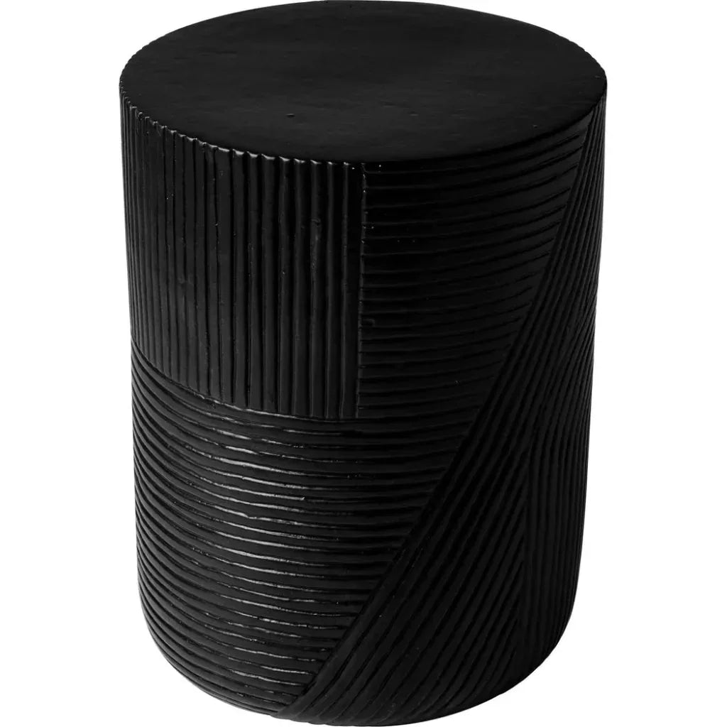 Serenity Side Table 16&quot; - Black Outdoor Accent Table - LOOMLAN - Seasonal Living - Outdoor Side Tables