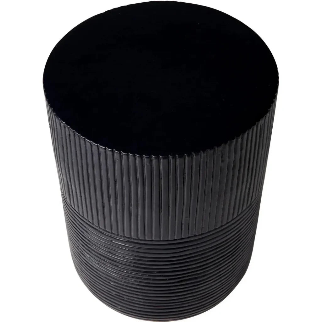 Serenity Side Table 16&quot; - Black Outdoor Accent Table - LOOMLAN - Seasonal Living - Outdoor Side Tables