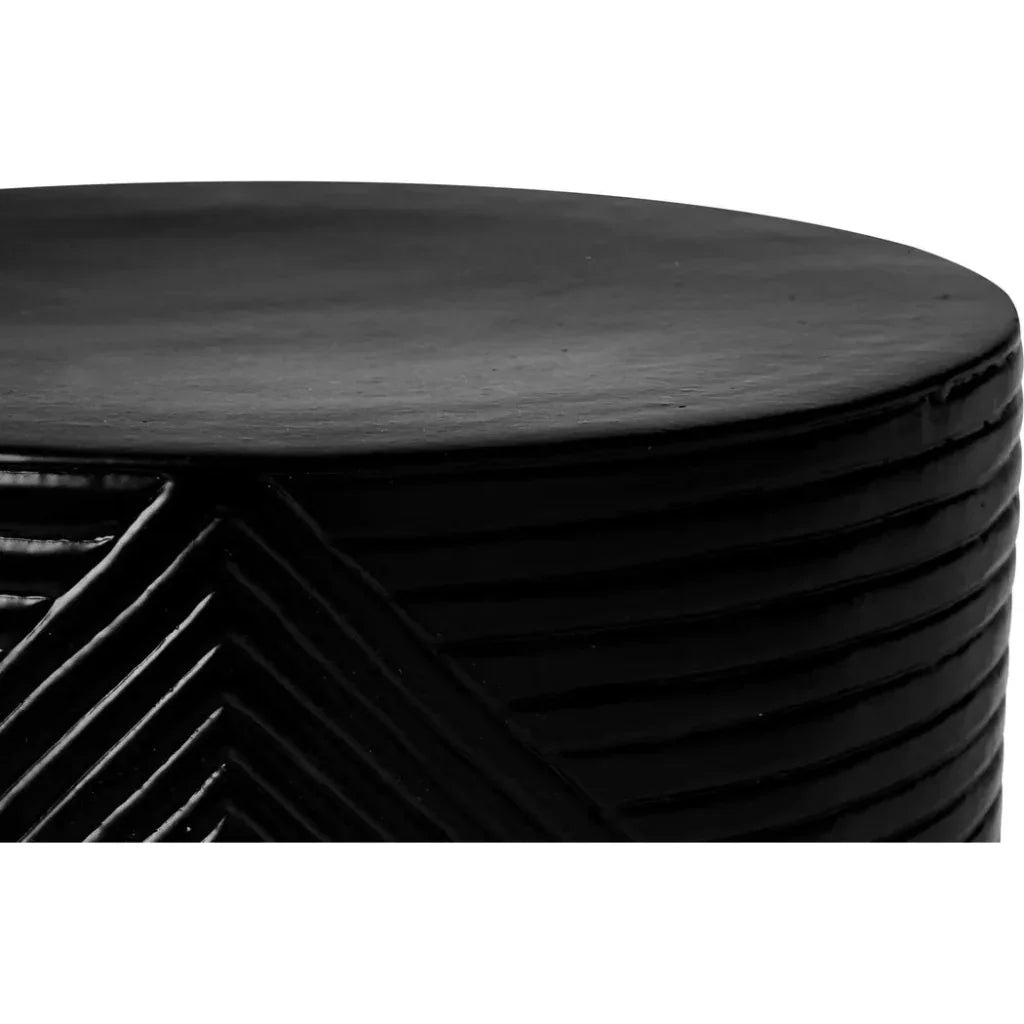 Serenity Side Table 16&quot; - Black Outdoor Accent Table - LOOMLAN - Seasonal Living - Outdoor Side Tables