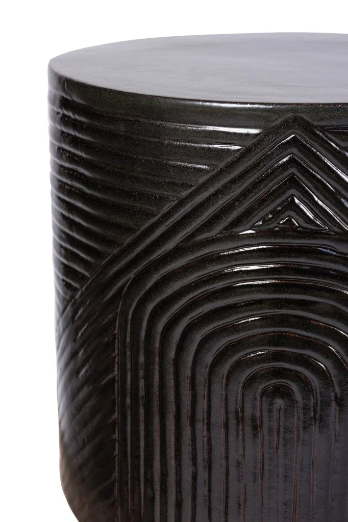 Seasonal Living Serenity Textured Ceramic Patio Stool